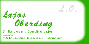 lajos oberding business card